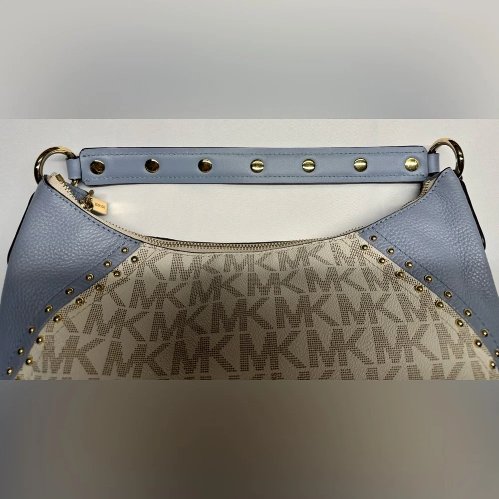Michael Kors Blue and Cream Women's Bag